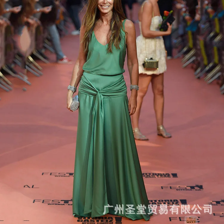 Винтажное сексуальное платье без рукавов на бретельках для вечеринок однотонное