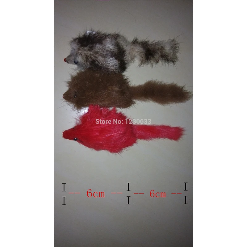 Игрушка для кошек Westrice Большая Меховая мышь с кроличьим мехом 6 см различные