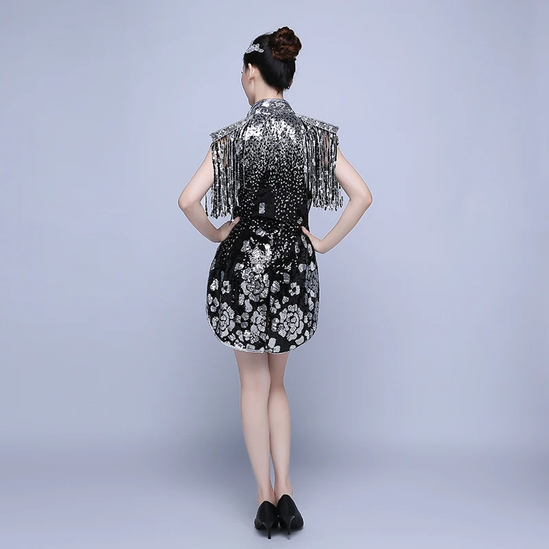 Современный танцевальный костюм для джаза новый модный с кисточками взрослых