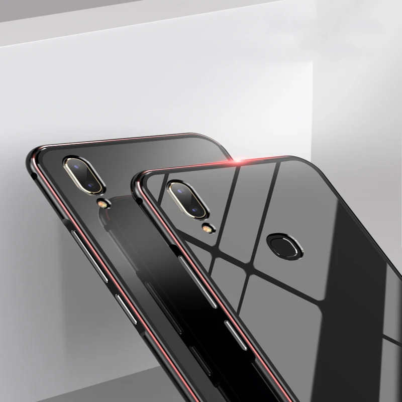 Чехлы для Vivo Y85a чехол жесткая задняя часть PC металлический бампер деловой