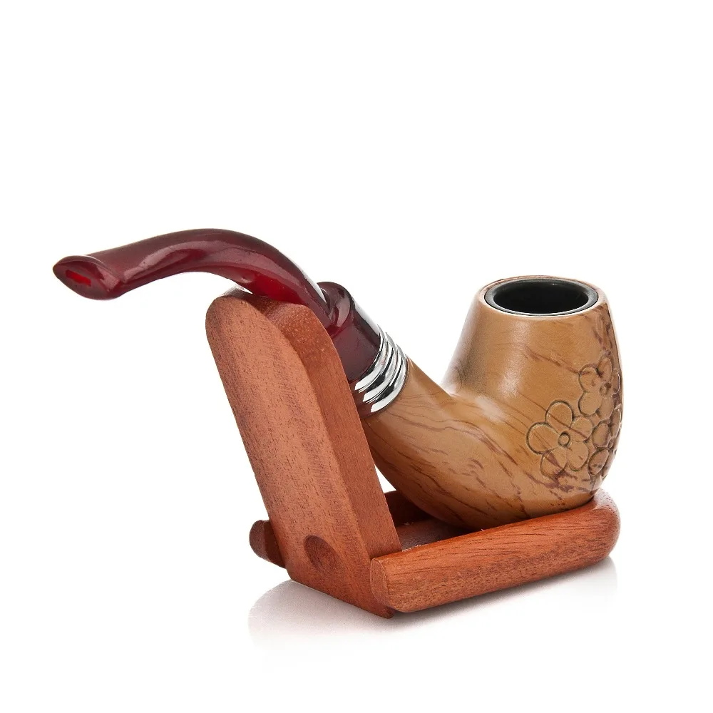 Желтый Деревянный из красного дерева курительная трубка смола сигарета мундштук