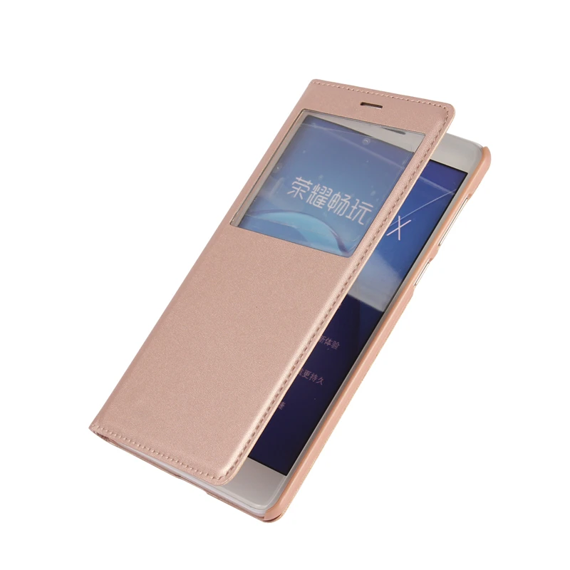 Премиум прозрачный чехол для huawei GR5 Чехол Флип из искусственной кожи чехол для huawei Honor 6X GR5