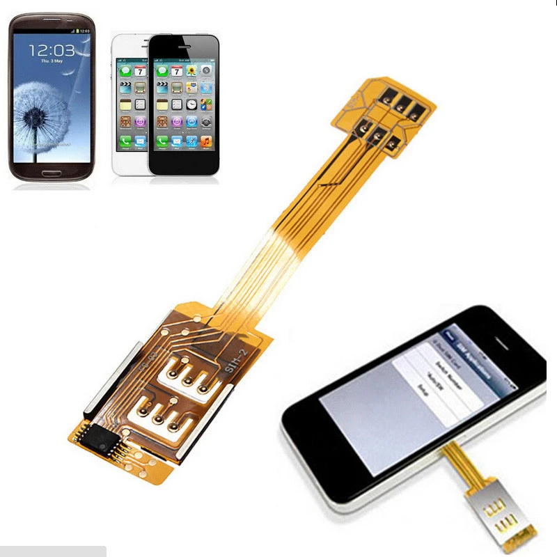 Для samsung Galaxy S3 S4 S5 Note 2 3 4 для iPhone 4S Телефон практичный адаптер с двумя sim картами