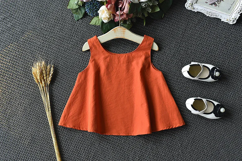 Комплект для детей AiLe Rabbit новинка 2018 однотонная хлопковая блузка + брюки костюм