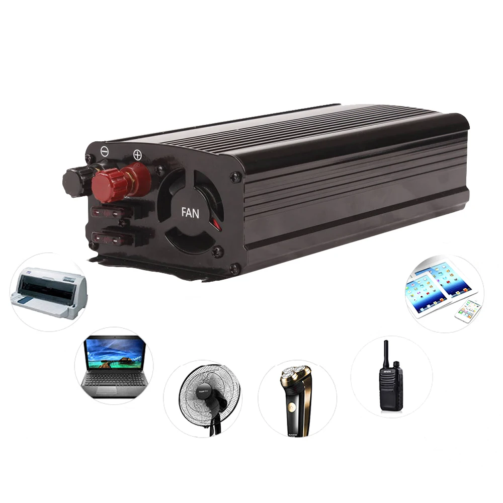 Автомобильный инвертор 1000W-2000W DC 12 В в AC 1100 В инвертор зарядное устройство модифицированный преобразователь синусоидальной волны Автомобильный источник питания переключатель