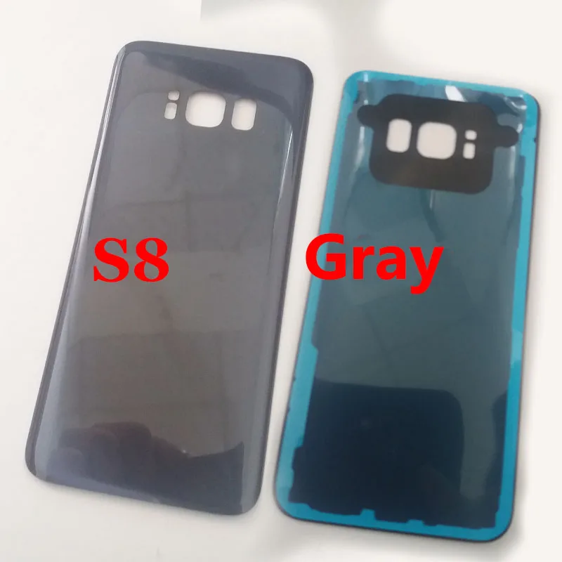 S8 Gray Для samsung Galaxy S8 G950 G950F S8 Plus G955 G955F задняя крышка Задняя Дверь Корпус чехол 3D стекло батарея Крышка Замена - Цвет: S8 Gray