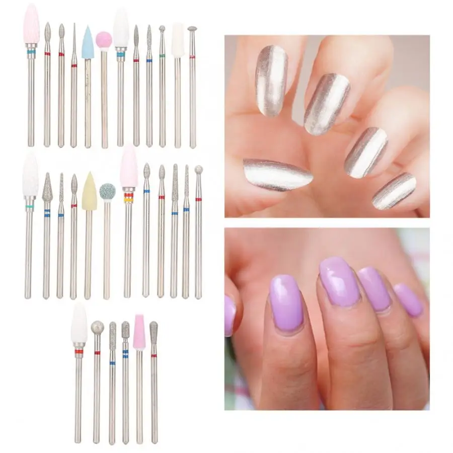Для маникюра 6 шт из нержавеющей стали сверла для ногтей маникюр с полировкой