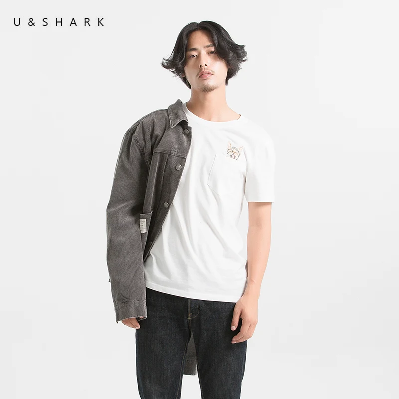 Мужская Вельветовая куртка U & SHARK повседневная хлопковая цвета хаки в стиле ретро