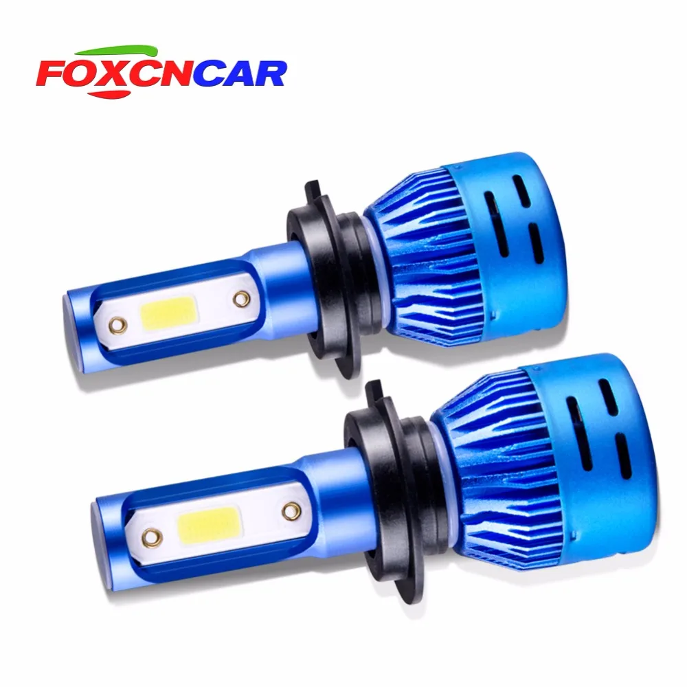 Foxcncar светодиодный ампулы Feu de brouillard H7 H1 H11 9005 9006 туман светильник авто лампа 4300 К COB