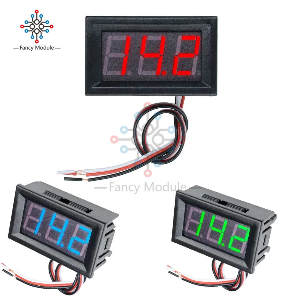 0.56-Inch Mini Digital Voltmeter Ammeter - DC 100V 10A Panel Amp/Volt Voltage Current Meter Tester with Blue and Red Dual LED Display Gauge image 5