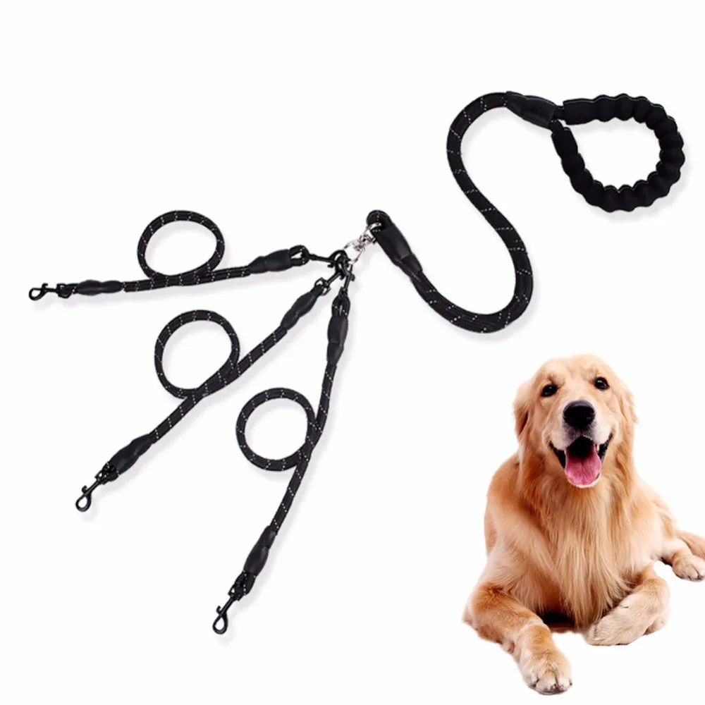 

Double Dog Leashes 3/4/5/6 Way Heavy Duty 360 Degree Swivel No Tangle Pet Leash Rope Set for Small Medium Large Dogs Walking