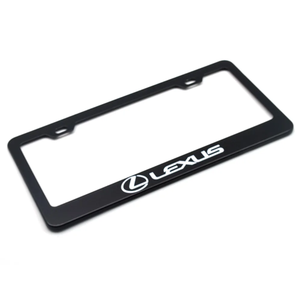 2 шт. универсальные отверстия из нержавеющей стали черный Автомобильный номерной