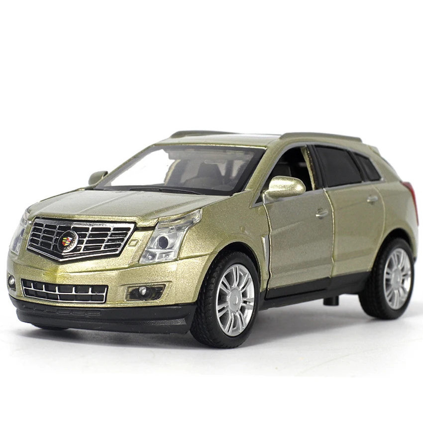 

Модель игрушечного автомобиля 1:32 SRX SUV из сплава, детские игрушки, Подлинная лицензия, подарок на внедорожник, акустический автомобиль для д...