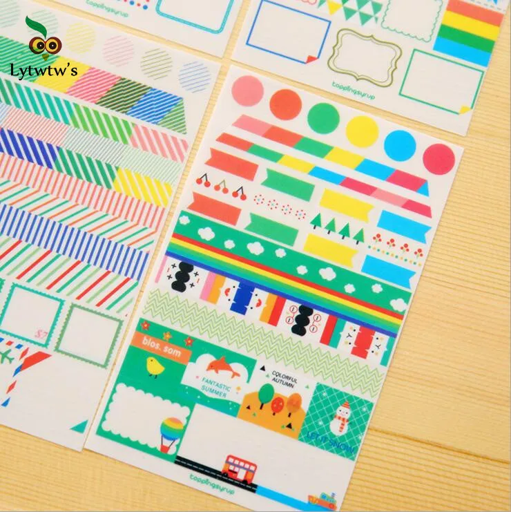 1 шт. Lytwtw новый корейский DIY Kawaii Мини конфеты цвет свежесть канцелярские наклейки |