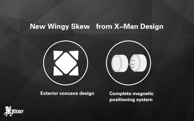 Micub Mofangge XMD Wingy Skew куб магнитный магический скоростной куб вогнутый с магнитной системой позиционирования головоломка Подарочный куб коробка