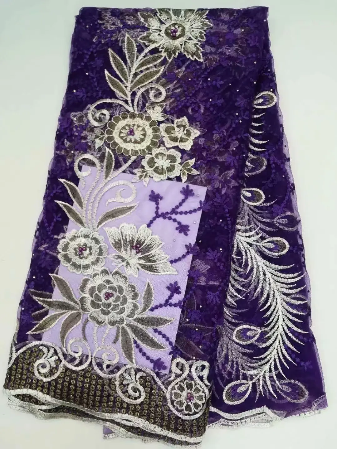 Модный дизайн Африканский тюль-lace-fabric-2018-high-quality-3D Кружева Аппликация из Красного