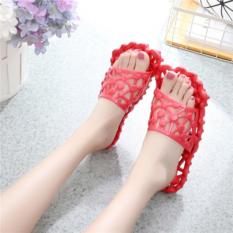 Мужские массажные шлепанцы Нескользящие для дома ванной плоская подошва сланцы