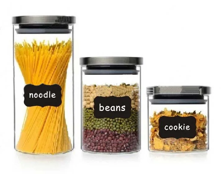 

black sticker wholesale 50*35MM vinyl chalkboard label 5000 pieces blackboard labels Chalk Board chalkboard labeling jars