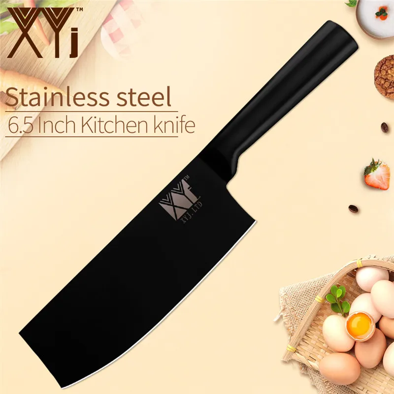 E.6.5 kitchen knife XYj 4 шт. набор ножей из нержавеющей стали с антипригарным покрытием 5 ''Универсальный 7'' сантоку 6,5 ''нож для измельчения мяса рыбы кухонный аксессуар - Цвет: E.6.5 kitchen knife