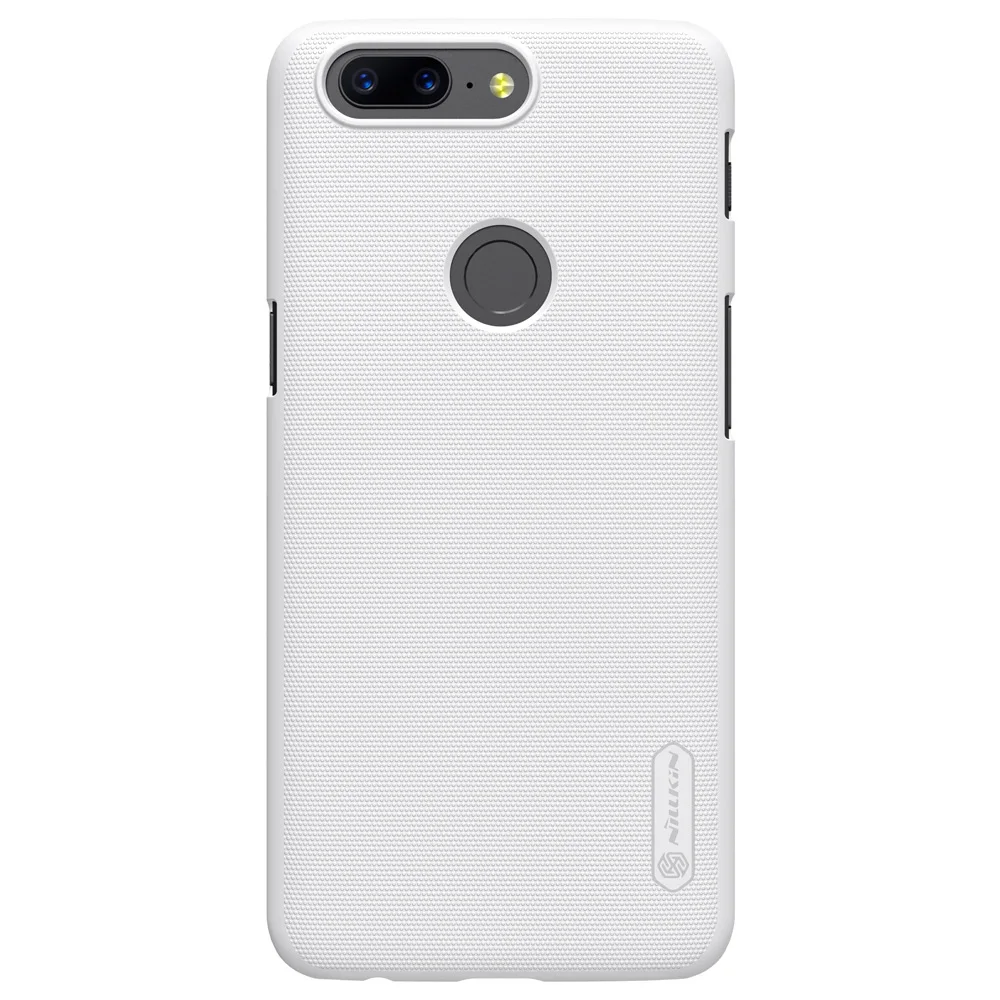 White Чехол для Oneplus 5T чехол NILLKIN Super Frosted Shield матовая задняя крышка чехол с подарком - Цвет: White