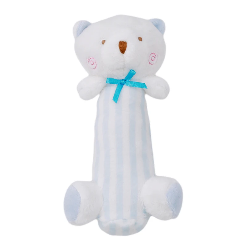Детские игрушки для малышей детские плюшевые с изображением кролика и медведя - Фото №1