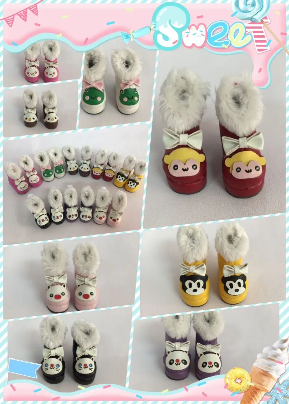Обувь для blyth, Azone, куклы OB, кукла licca, Lati bjd кукла Tang kou и т. Д. Длина: 3 см