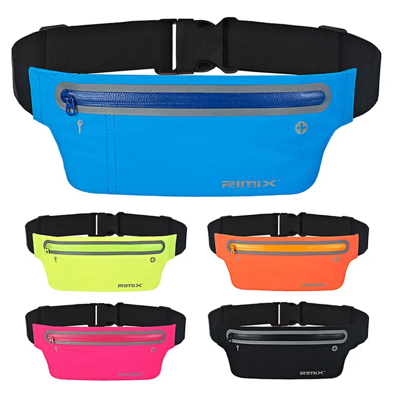 Спортивная поясная сумка для бега телефона наушников отражающая простая