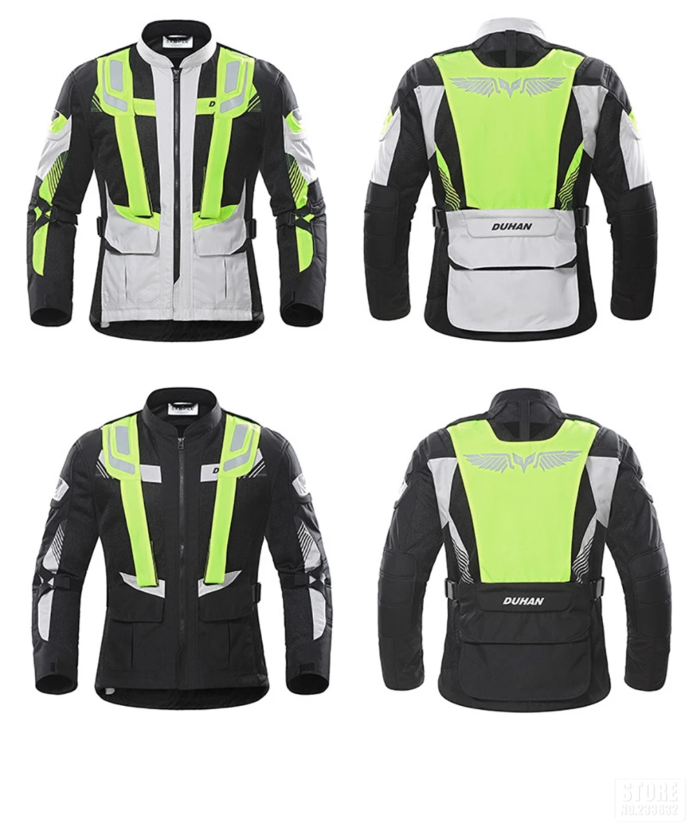 DUHAN, лето мотоциклетная куртка Для мужчин Chaqueta Moto дышащая обувь для верховой езды, клетчатая куртка из Ткани Светоотражающий, для мотокросса мотоциклетная куртка защиты