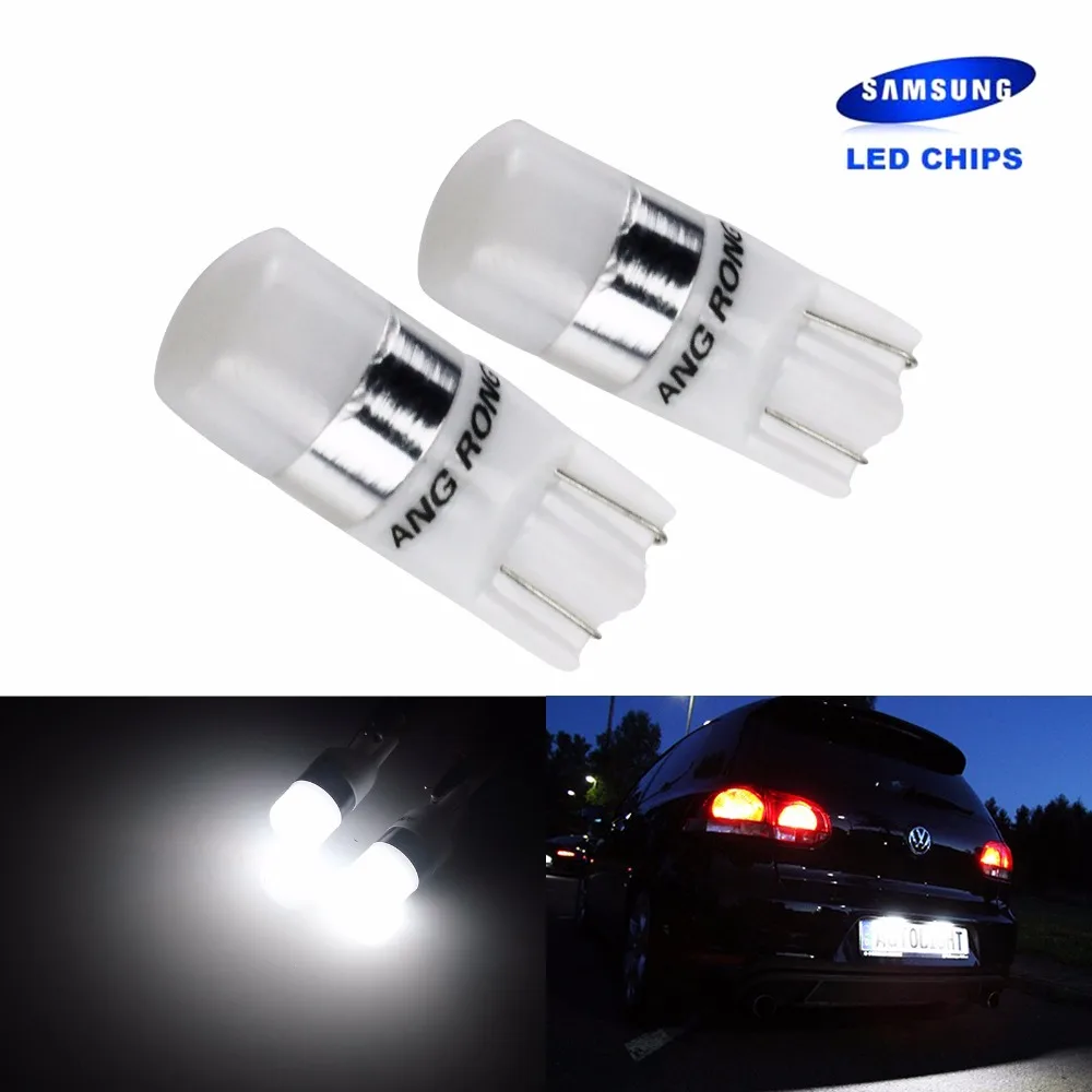 ANGRONG 2x W5W 501 T10 2 SMD Samsung Чип светодиодный номерной знак света белый Sidelight