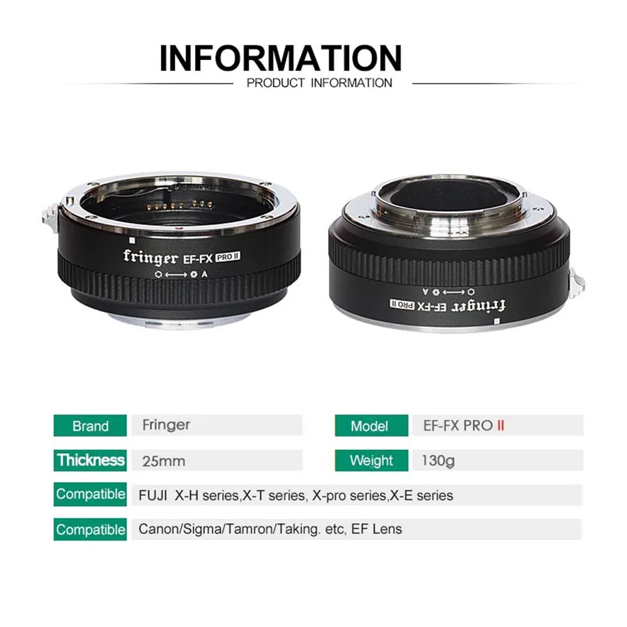 Fringer EF-FX PRO II объектив адаптер EF-FX II объектив IS USM для Canon EF объектив Fujifilm Автофокус-адаптер совместимj Fujifilm X-H X-T X-PRO