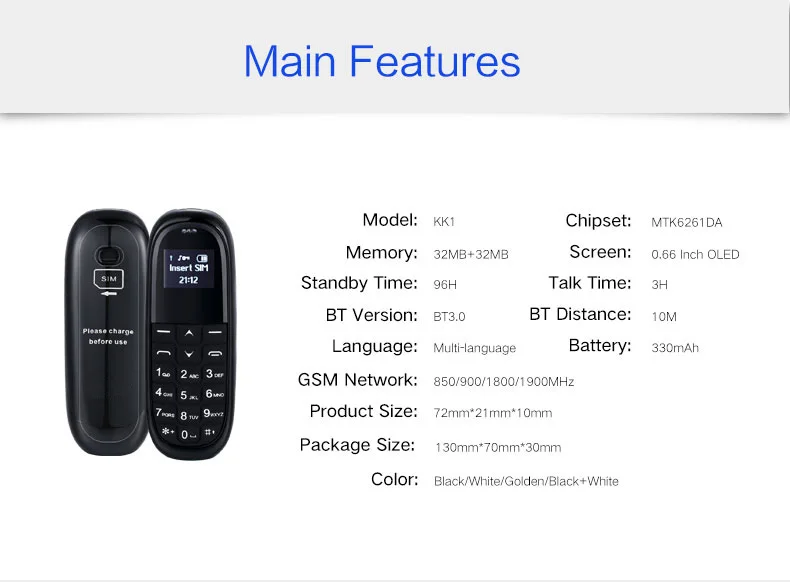 AEKU KK1 Громкая связь Bluetooth Dialer наушники сотовый телефон низкий уровень радиации волшебный голос для детей мини дети мобильный телефон