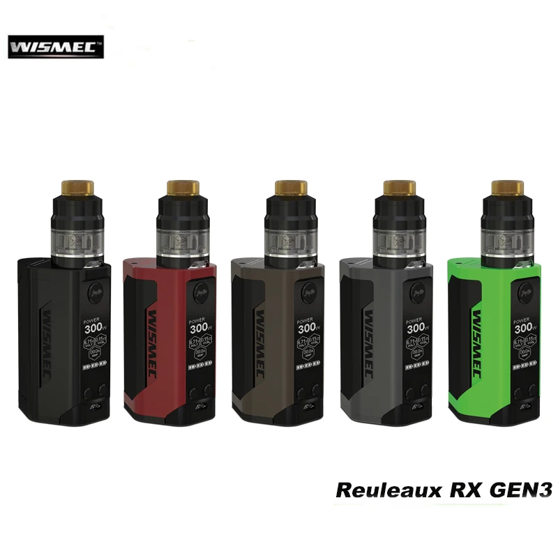 Wismec электронные сигареты рел RX GEN3 комплект 300 Вт Box Mod Vape и гном распылитель 2 мл с WM