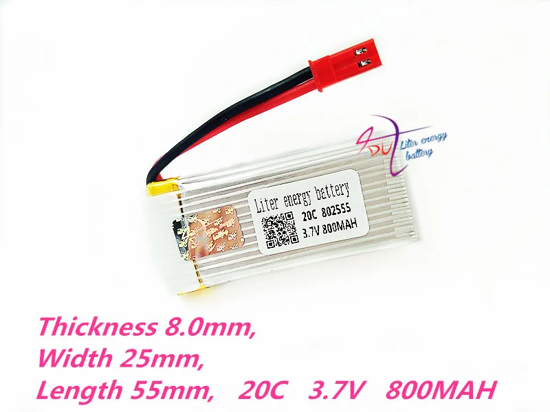 JSE-2P 802555 3 7 V 800mah lipo батарея TK110HW JJRC H12C H12W JXD 509W 509G RC Дрон Квадрокоптер части |