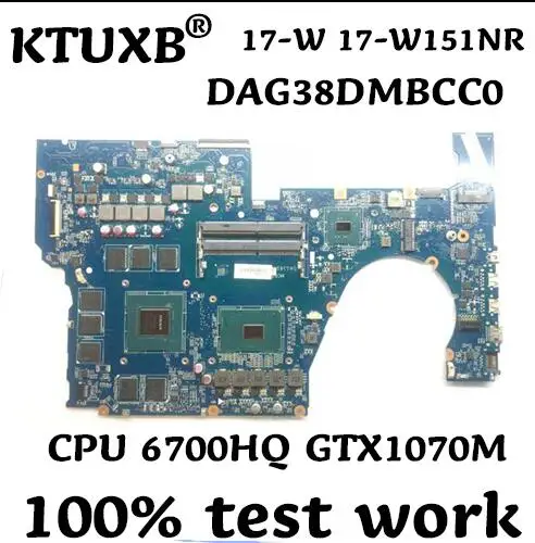 862263-601 862263-001 аккумулятор большой емкости G38D DAG38DMBCC0 для hp presságio 17-W 17-W151NR ноутбук материнская плата Процессор 6700HQ GTX1070M тесты работы