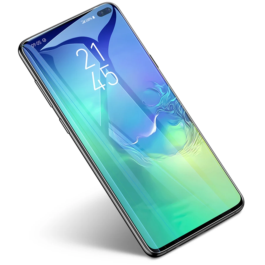 УФ полностью наклеиваемая поверхность Экран протектор для samsung S10 плюс S10e закаленное Стекло полное покрытие УФ-излучения жидкость для Galaxy S8 S9 Plus Note 9