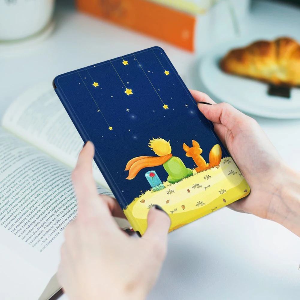 Сливовый Маленький принц Авто сон/Пробуждение защитный чехол для Kindle Paperwhite