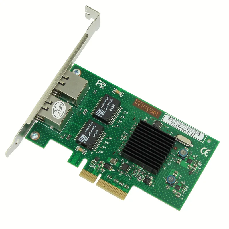 2 порта Gigabit Ethernet сетевой адаптер 1000 м PCIe X4 NIC карта JL82576EB чипсет | Компьютеры и офис