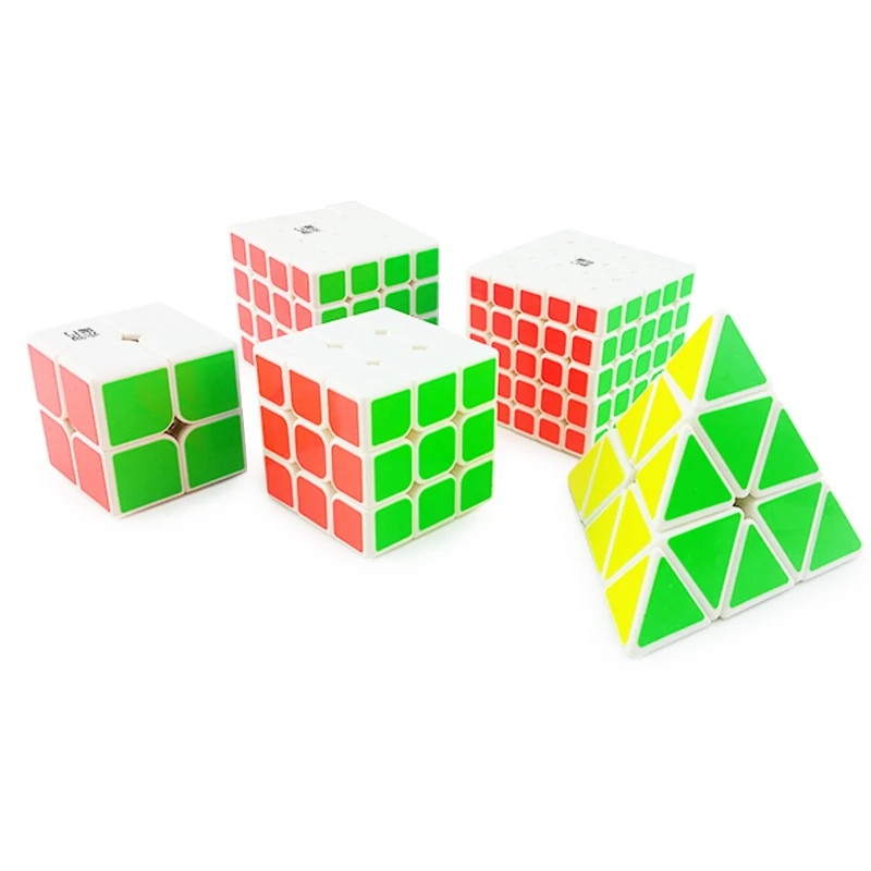2x2x2 3x3x3 4x4x4 5x5x5 белая наклейка скоростной магический куб Базовая головоломка твист классический развивающий куб игрушки для детей идея подарок - Цвет: 2 3 4 5 Pyramid