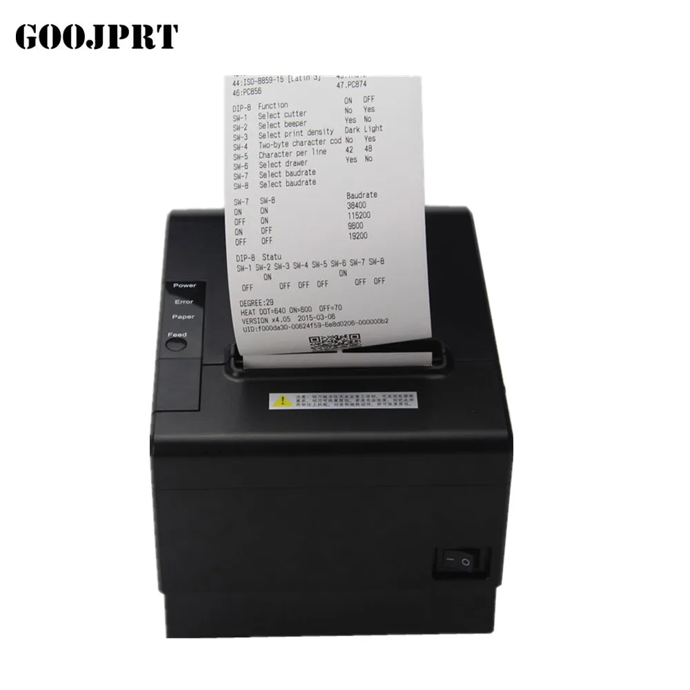 GOOJPRT 80 мм бумага Термостол POS чековый принтер USB/USB + Bluetooth Ethernet/Lan серийный Ontvangst
