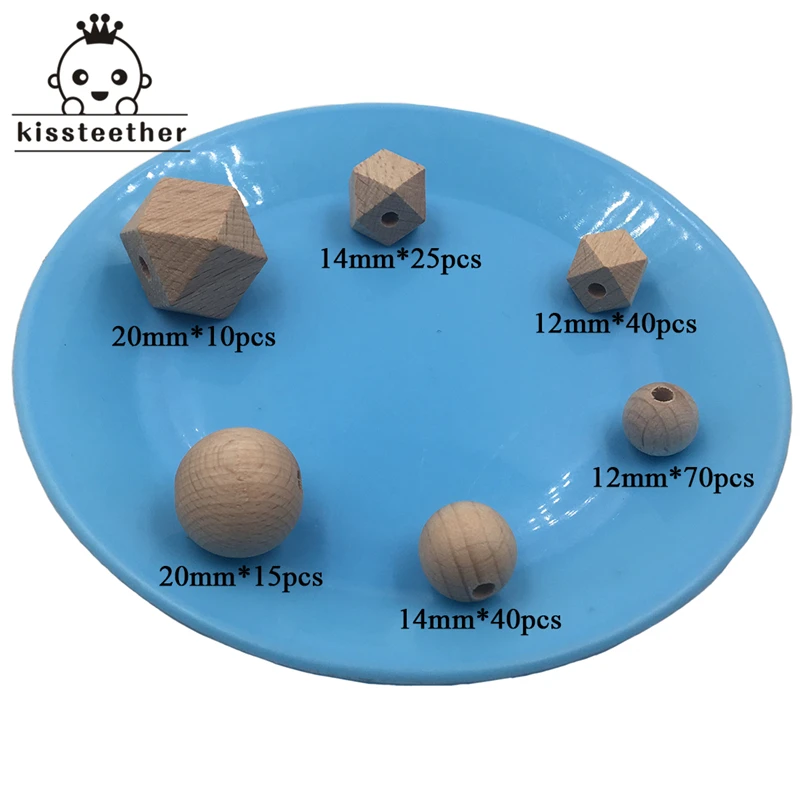 DIY Буковые серии Уход комбинация в коробке Бук деревянные круглые бусинки