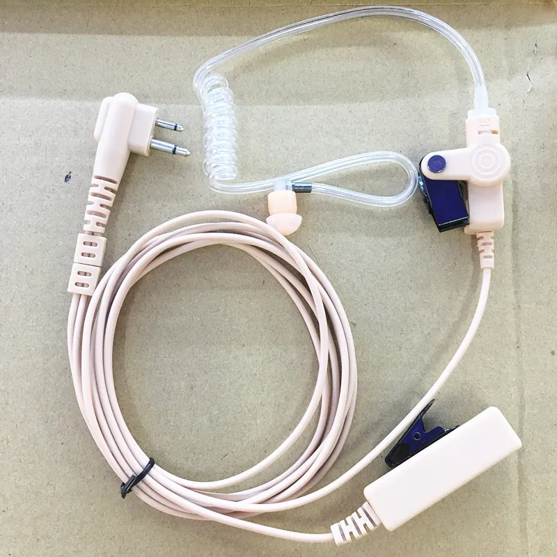 Коричневые длинные большие PTT air tube наушники 2 контакта для motorola gp300 gp88s/2000/88/3188 ep450