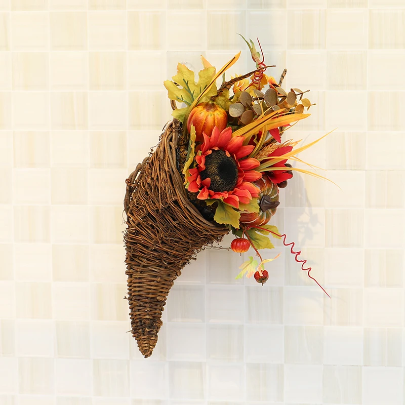 HOYVJOY рожок Dired Flowers Punpkin подсолнухи украшения 45 см большие искусственные цветы для