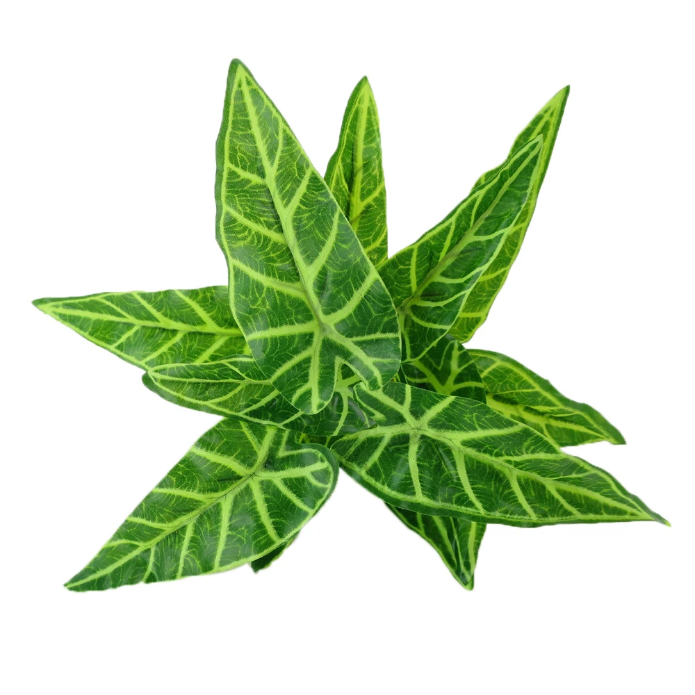 Искусственное растение трава имитация листьев Таро зеленая листва вечерние