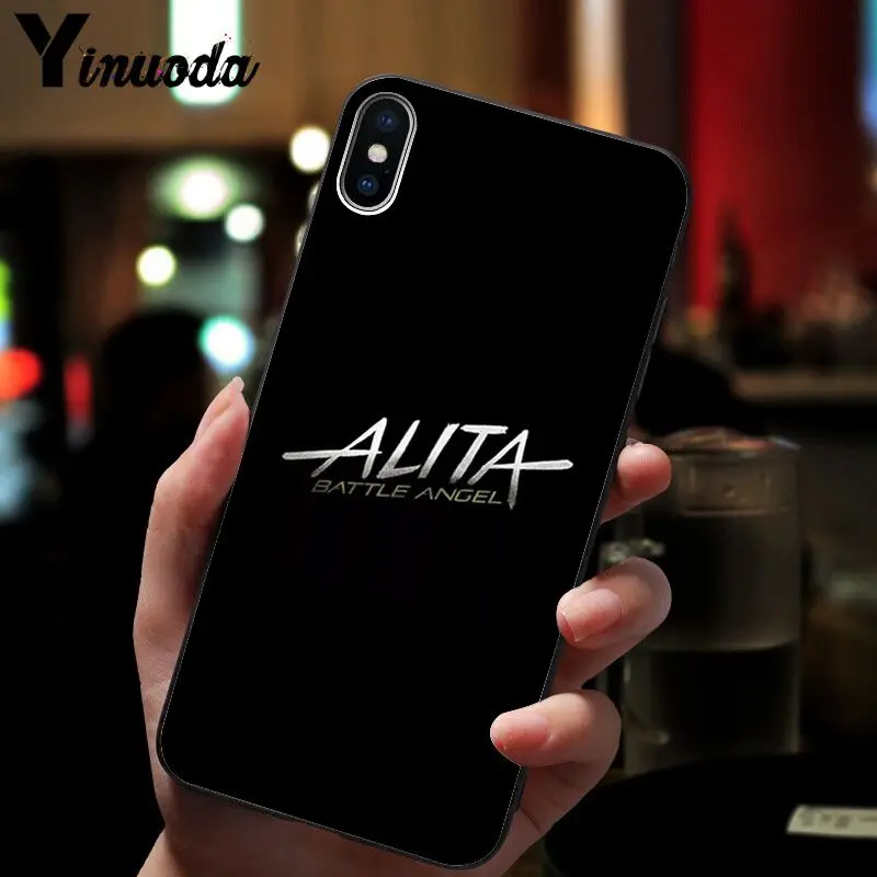 Yinuoda ALITA черный ТПУ Мягкий силиконовый чехол для телефона iPhone 5 5Sx 6 7 plus 8 X XS MAX