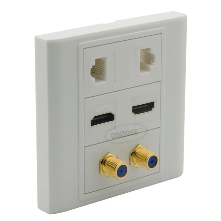 2 порта HDMI F head TV CAT6 RJ45 настенная пластина с гнездовыми разъемами | Электроника