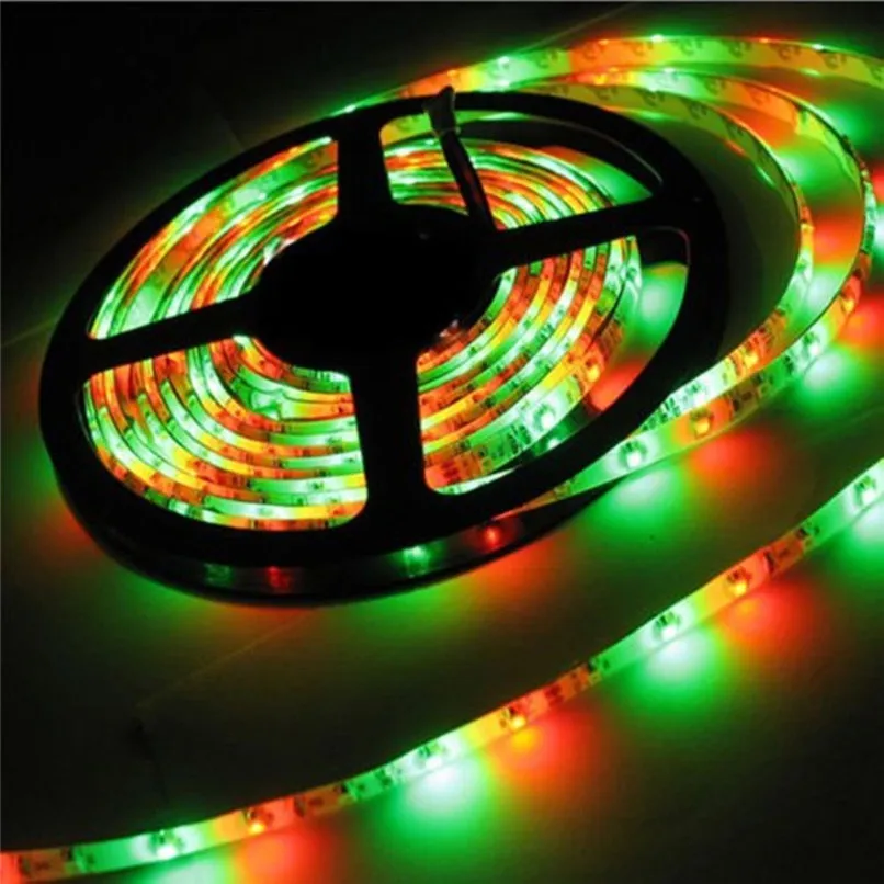12V DC 5M 3528 RGB светодиодные полосы света SMD огни гирлянды 60 300 LED/5 метров #4l09 | Лампы и