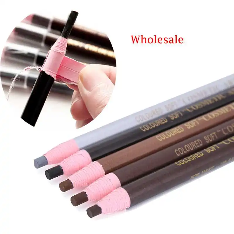 Each for 6pcs Bittb 30 шт. водоотталкивающие чернила карандаш для бровей комплект макияж карандаш для бровей карандаш ручка длинный корректор для бровей косметическое зеркало с расческой - Цвет: Each for 6pcs