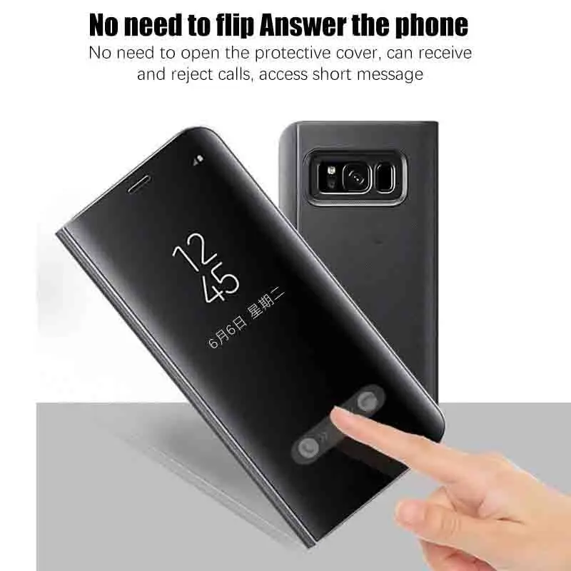 Зеркальный флип держатель Sinbeda для Samsung S8 S9 Plus Note 5 мобильный телефон S6 S7