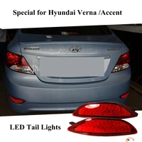 okeen for hyundai accent 2011 2015 hyundai verna car styling led warning light tail lamp brake rear bumper reflector light