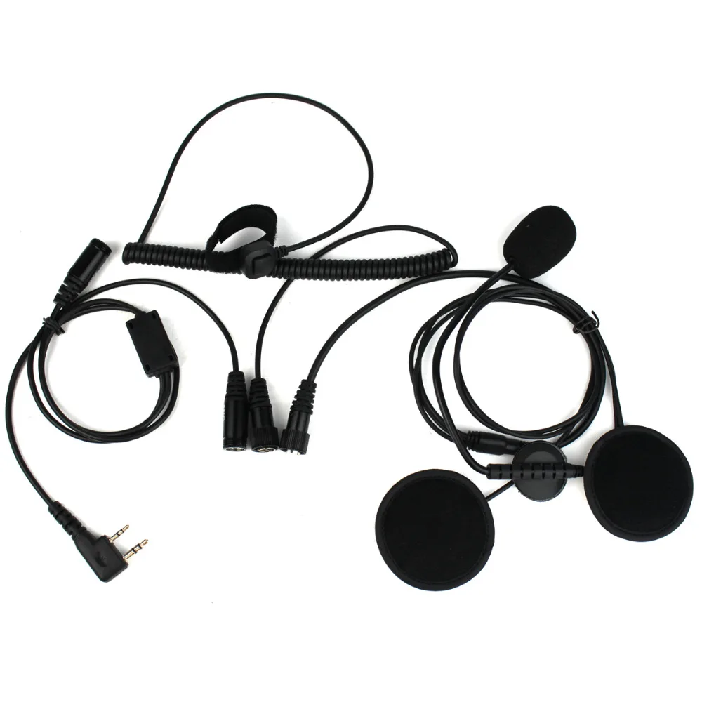 2 Pin Finger PTT гарнитура рация мотоциклетный шлем микрофон для Kenwood Baofeng Retevis TYT